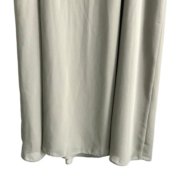 Aritzia Wilfred Mambo Dress Midi Victorian Button Down Tie US 8 Sage Green - Picture 13 of 15